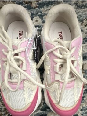 True Religion Pink and White Platform Sneaker